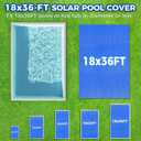 Evoio Solar Pool Covers, 18 x 36 Foot Solar Pool Blankets for Inground Above Ground Rectangular Swimming Pools, Heavy-Duty Floating Bubble Pool Hot Tub Spa Covers Thermal Blanket (18 x 36 Ft)