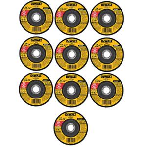 DEWALT DW4514B5 4-1/2-Inch by 1/4-Inch by 7/8-Inch Metal Grinding Wheel - 10 Pack