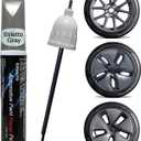 SYOAUTO Stiletto Gray Rim Touch Up Paint For Tesla Model 3 18" Aero Wheel Touch Up Paint Pen Tip and Brush 2 in 1 Rim Scratch Repair Wheel Curb Rash Paint Pen (Stiletto Gray)