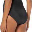 Amazon Essentials Women's High Waist Swim Bottom, Black Large