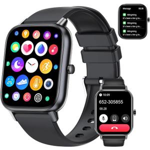 Smart Watch for Men Women (Answer/Make Calls) 1.83" Smartwatch for Android iOS Phone Compatible IP67 Waterproof Fitness Activity Tracker Watch Heart Rate Sleep Blood Pressure Monitor