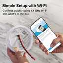 Kidde Smart Smoke Detector, Ring App Enabled for Real-Time Notifications, Hardwired Alarm, AA Backup Battery