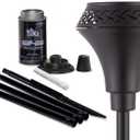 TIKI Island King 65" Metal Outdoor Torch Weather-Resistant, Decorative TIKI Torch with Long-Lasting Wick, Snuffer & Easy-Pour Wide-Mouth Canister for Patio, Backyard & Garden