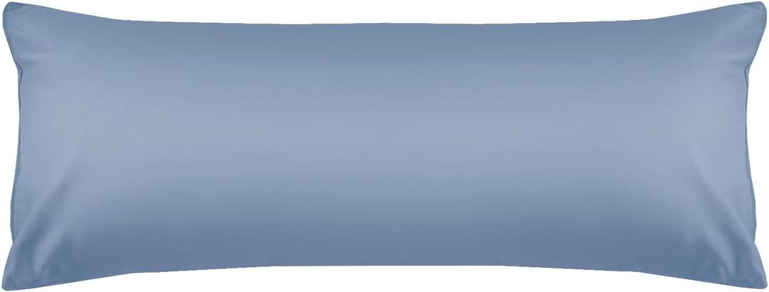 Warmstar Cotton Body Pillow Cover 1 Pack, 600 Thread Count Body Pillow case 20"x54", Long Body Pillow Case Cover Soft Breathable with Envelope Closure,Denim Blue