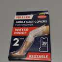 Mighty-X 100% Waterproof Cast Covers for Shower Leg - Tight Seal - 2pk Reusable Adult Full Leg Cast Protectors - Thigh, Knee, Ankle, Foot - Strong and Durable