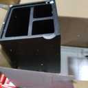 Essentra Home Toothbrush Holder with Lid, Elegant Matte Black Bathroom Toothbrush & Toothpaste Organizer  Matte Black Collection