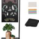 SHANTRA Metal Base Double-Sided Chalkboard Sign, 19" x 43" - Standing Sandwich Board Signs for Restaurant, Business, Cafe, Wedding