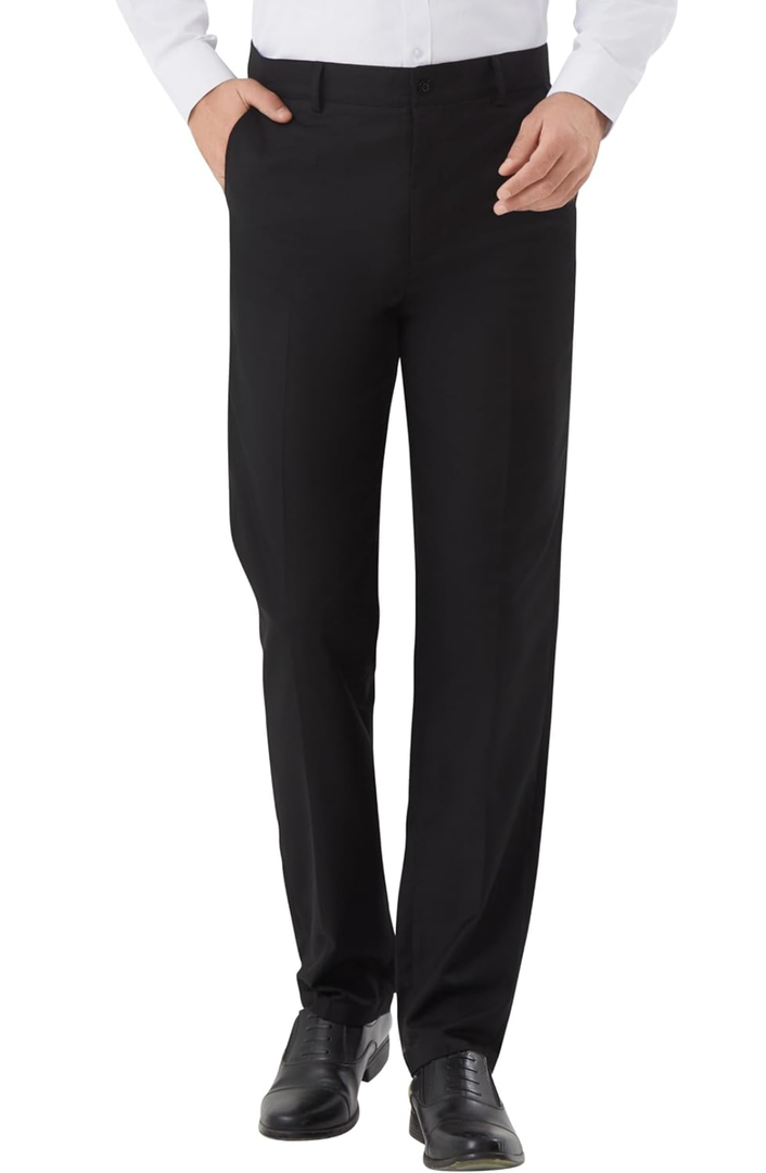 Men's Tall Classic Fit Flex Flat Front Dress Pants Formal Pants for Business & Office, M