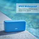 DOSS SoundBox Touch Wireless Bluetooth Speaker-12W HD Sound with Rich Bass, IPX5 Waterproof, 20H Playtime, Handsfree, for Gatherings, Home, Office, Outdoor, Travel-Blue