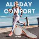 Shoe Inserts for Men and Womem Sport Shoe Insoles Memory Foam Insoles Excellent Shock Absorption and Cushioning for Feet Relief, Comfortable Insoles for All Day Energy in Running, Walking, and Work (MS7/WS9, Cotton)