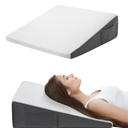 Cozymaker 7.5" Bed Wedge Pillow for Sleeping After Surgery, Back Support, Leg Elevation, Gerd Acid Reflux, Neck Pain, Snoring, Cooling Memory Foam Triangle Incline Wedge, Removable Washable Cover