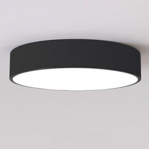 Flush Mount LED Ceiling Light, Dimmable 5CCT Modern Round Close to Ceiling Lighting Fixtures, Minimalist Black Ceiling Lamp,15.8 Inch