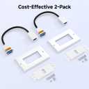 Cable Matters 2-Pack 1-Port 8K HDMI Wall Plate, Supports [8K@60Hz, 4K@120Hz, VRR, ALLM, HDR, HDCP 2.3], HDMI Wall Outlet, White