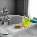 Bathtub Caddy Bath Bridge Tray Caddy Extendable Book Phone Pad Holder Toys Shampoo Soap Storage Bathroom Accessories Dish Drainer White (White)