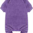 Fuzzy Dog Pajamas Turtleneck Dog Clothes Warm Soft Cozy Lightweight Dog Pjs Dog Sweaters for Small Dogs(Purple-S/M)