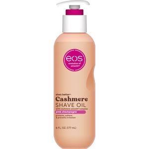Eos Cashmere Shave Oil Pink Champagne, Moisturizing Shave Oil with Shea Butter & Glycerin, Helps Prevents Irritation & Razor Burn, Vegan, 6 fl oz