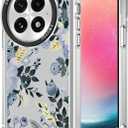 for oneplus 13R Case 5G [Buffertech 6.78ft Military-Grade Drop Protection] [Anti Peel Off Tech] Clear TPU Bumper Phone Case Cover Design (Blue Nemophila)