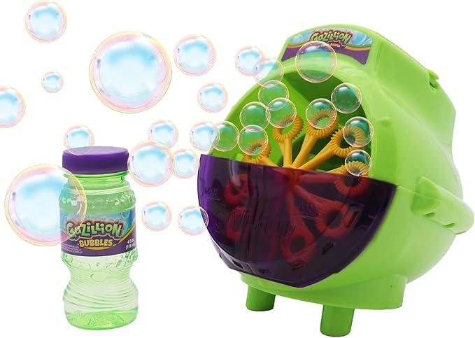Gazillion Bubbles, Hurricane Bubble Making Machine  Portable Bubble Maker  Instant Bubble Creation  Outdoor Toy for Kids  4 oz. Bubble Solution Included  Ages 3+