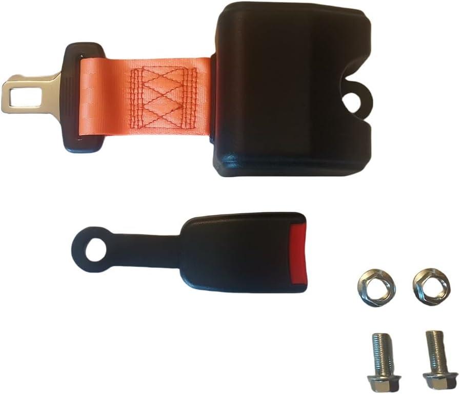 Yakitoko 1Pack Universal Tractor Seat Belts and Suitable for Forklift Mower Buggy Golf Cart Retractable 70inch Orange