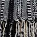 DII Braided Striped Decorative Throw Blanket, 50x60, Black