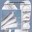 4D Cloud Height Increase Insoles for Men Wowen - Cloud Tech Insole, Soft Memory Foam Insoles, Comfort Steppers Height Increase Insoles Trim to Fit for Men Women (Black, 1.4-in US Men 8-11)