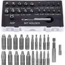 Yakamoz 22Pcs Mini Damaged Screw Extractor Kit Small Stripped Screws Remover Easy Out Broken Bolt Extractor Rusty Screw Removal Tool with Magnetic Extension Bit Holder & Socket Adapter