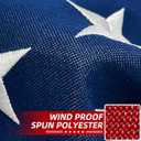 Premium American Flag 3x5 Ft TearProof Series for Outside, Heavy Duty Outdoor，Longest Lasting, Super Tough Fade Resistant Spun Polyester, High Wind US Outdoor Flags Embroidered Stars, Sewn Stripes, Brass Grommets