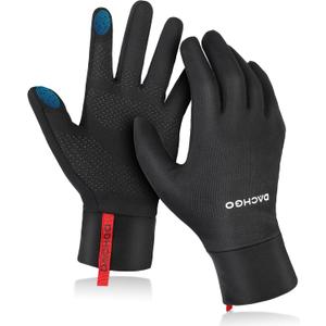 Dachgo Lightweight Touchscreen Running Gloves, Thermal Gloves Liner Warm Gloves for Cold Weather for Men Women, Perfect for Cycling Running Driving Hiking Walking Sporting (Medium)