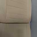 Motor Trend Seat Covers for Cars Trucks SUV, Faux Leather Beige Padded Seat Covers with Storage Pockets, Premium Interior Car Seat Cover, 2 x Front Seat Covers