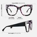 Zeelool Oversized Square Blue Light Glasses Acetate Frame for Women with Star ZJGA151789 Minfia (Blackpink)