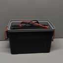 SUNAPEX Smart Battery Box 12V/24V Power Center - Multi Ports & Circuit Breaker for Trolling Motor, Marine,RV & Solar Panel (No Battery)