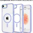 PinLiSheng Magnetic for iPhone Case [Mil-Grade Drop Protection] [Compatible with Magsafe] Shockproof Slim Transparent Protective Phone Case, (A-Blue, iPhone SE3/SE2/8/7)