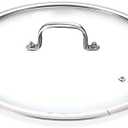 Stainless Steel Glass Lid for 11 Inch Pans and Pots, Tempered Cover for Cooking Pans, Dishwasher & Over Safe up to 400°F, 28 cm