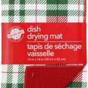 AJS Christmas Drying Mat, 12x18 in. and a small token of our AJS Christmas Cheer!! (Red Holly Berries)