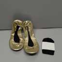 Silky Toes Foldable Flats for Women Purse Ballet Shoes Ballerina Slippers (Medium, Gold New)