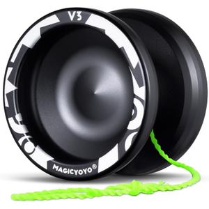 MAGICYOYO V3 Yoyo for Kids 8-12 or Above, Responsive Yoyo Professional with Dual Function, Professional Trick Yo yo for Adults with 12 Yo-yo Strings, KK Bearing, Bearing Puller, Axle, Case Bag -Black