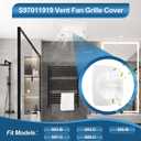 97011919 Bathroom Exhaust Fan Cover Replacement, S97011919 Kitchen Exhaust Fan Cover, 11-1/2" x 11-1/2" Wall Ventilation Fan Grille with S99010042 Filter Fits 503-B, 503-C, 505-B, 507-C, 509-C