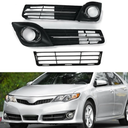 3Pcs Front Bumper Fog Light Cover Grilles Replacement for 2012-2014 Camry SE 5311206210, 5212806290, 5212706290