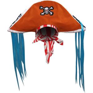Taiture Adult Buggy Hat Cosplay Costume Men Buggy Skull Pirate Hat Headwear