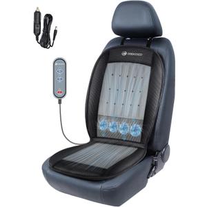 CooCoCo Ventilated Car Seat Cover, 12V Cooling Seat Cushion for Cars, Automotive Adjustable Temperature Cooling Car Seat Cover, Fit for SUV Truck Office Pad (44" x 19.3" - Black)