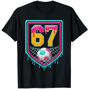 Soccer Drip Number 67 Soccer Player T-Shirt, Size L
