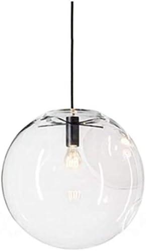 E27 Industrial Clear Glass Globe Shade Pendant Lighting Modern Kitchen LOFT Hanging Light-1 Light (20cm)