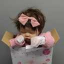 WOOROY Realistic Reborn Baby Dolls  18-Inch Real Life Sleeping Newborn Girl, Lifelike Doll with Weighted Soft Body, Handmade Gift Toy with Accessories for Kids Age 3+