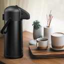 Airpot Coffee Carafe for Keeping Hot - 102 OZ/ 3.0L Coffee Dispenser with Pump - Insulated Stainless Steel thermal carafe for Hot Drinks Water Tea, Chocolate - Hot Beverage Dispenser for Parties