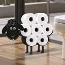 Sheep Toilet Paper Holder for Extra 8 Rolls, Wall Mounted Decorative Toilet Paper Storage, Farmhouse Bathroom Funny Decor Freestanding Accessories Storage Cabinet