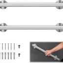 Zonon 2 Sets 24 Inch Shower Grab Bars for Seniors Elderly, 304 Stainless Steel Handicap Grab Bars, 350 lb Anti-Slip Disabled Showers Bathtubs Safety Handle, Heavy Duty Wall Mounted (Includes Screws)