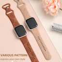 Odbeai Floral Engraved Band Compatible with Apple Watch Bands for Women 44mm 45mm 46mm 49mm,Soft Silicone Cute Sport Strap for iWatch Bands Women Series 11 10 9-1 SE Ultra1/2/3