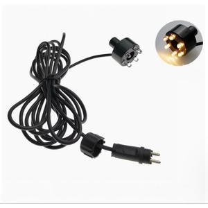 6 LED Underwater Lights12V Aquarium Waterfall Night-Lights Garden Spotlight Lamp Swimming Pool Fountains Pond (Warm White)