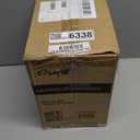 Elama Lightweight Dinnerware Set, 12 Piece, White and Light Blue