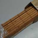 LazBlinds No Tools No Drill Cordless Bamboo Roman Shades, Light Filtering Window Treatment, Roll Up Bamboo Blinds for Windows 36'' W x 64'' H, Wood